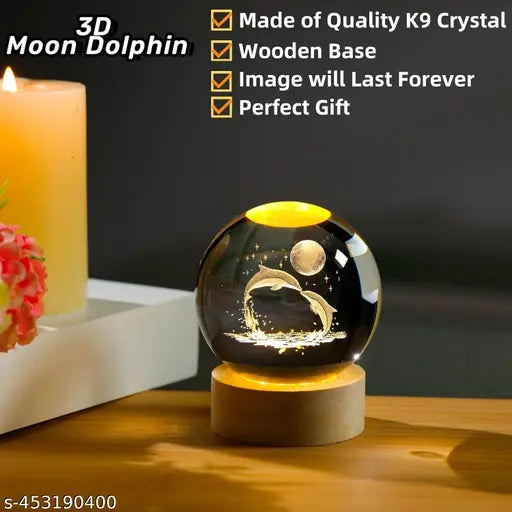 Glass Lamp 3D Ball Astronomy Night Lamp