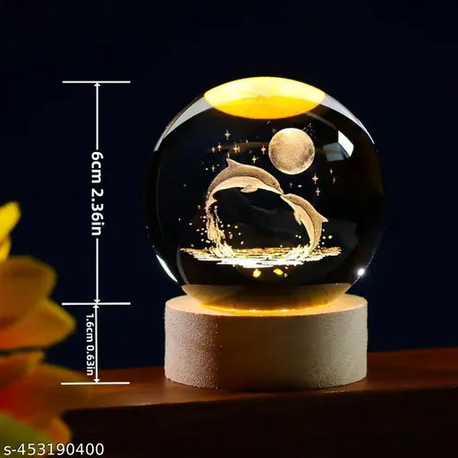 Glass Lamp 3D Ball Astronomy Night Lamp