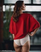 Women oversized t-shirt Red
