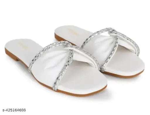 White lace slipper